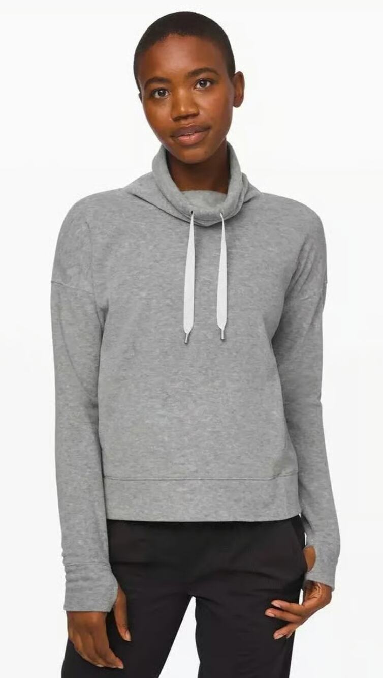 Lululemon Fleece Go Forward Sweatshirt Grey Size 8